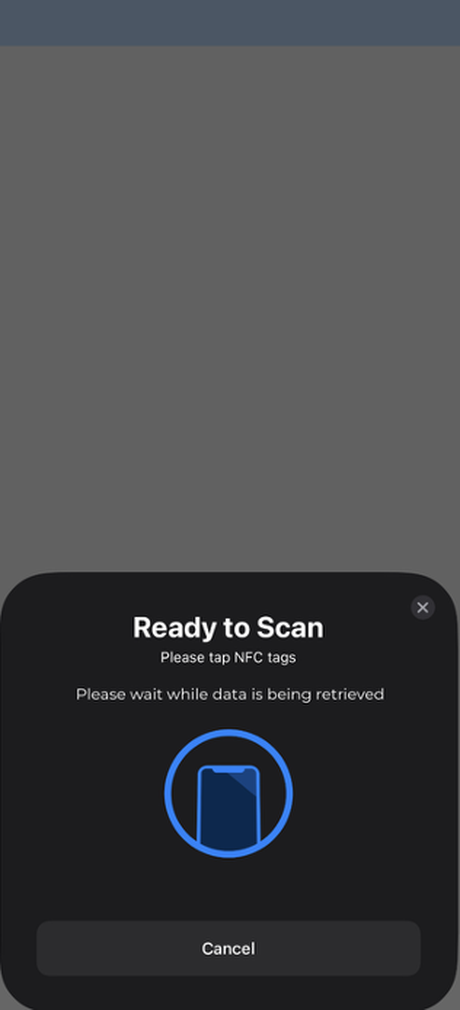 SENSO Ready to Scan NFC system prompt