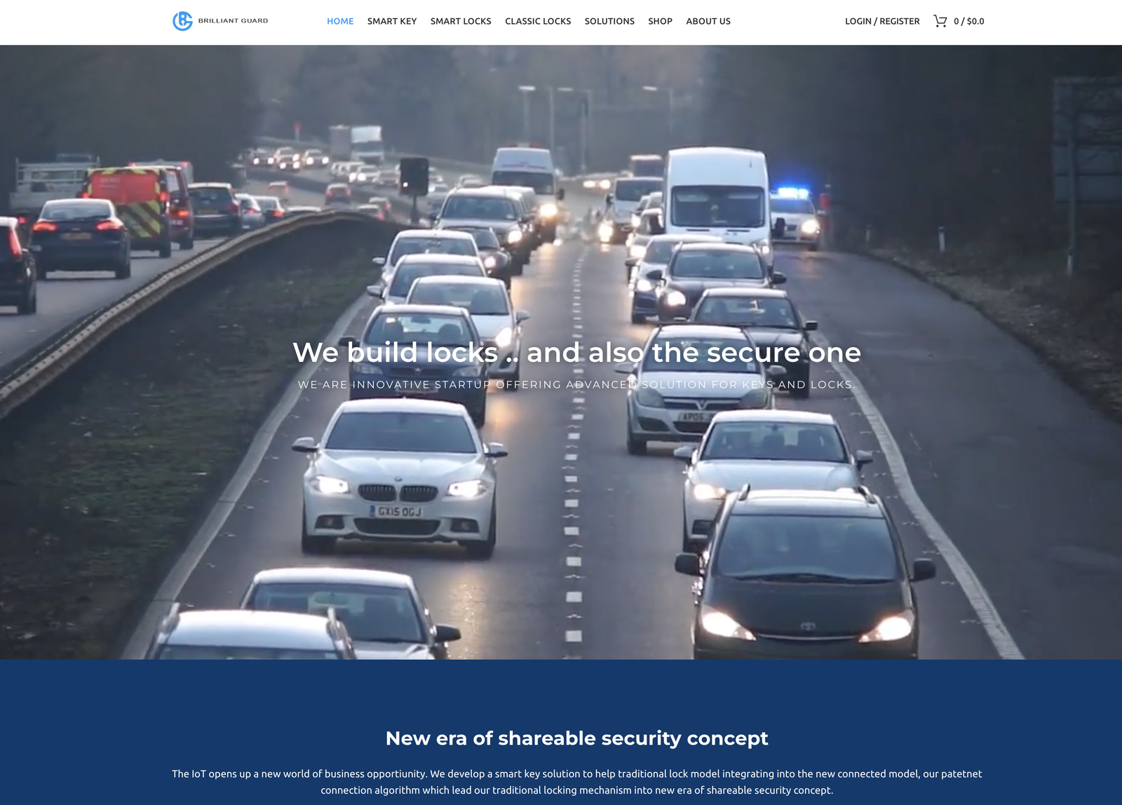Brilliant Guard homepage at brilliantguard.com